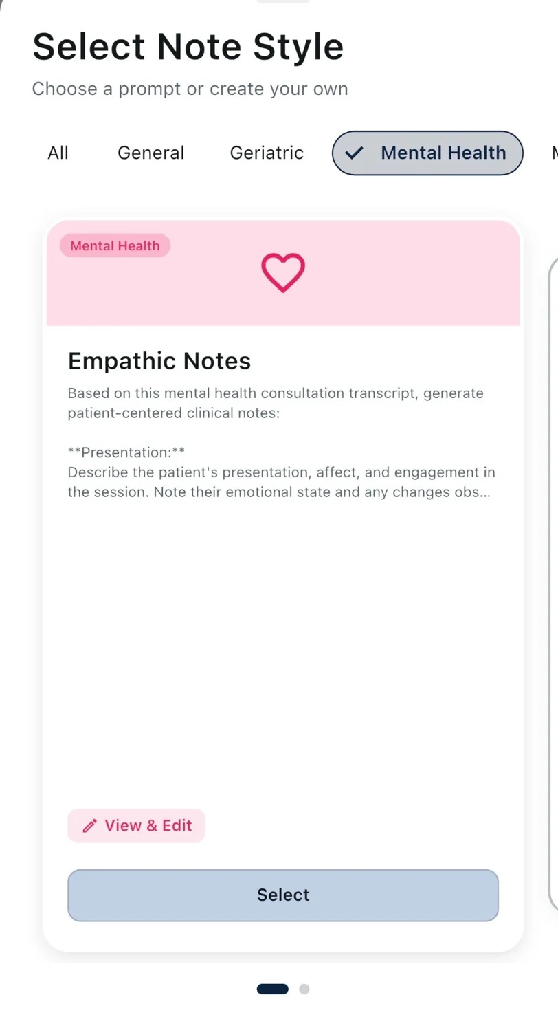 Empathic notes tailored to literacy